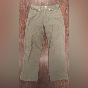 Abercrombie & Fitch Olive Green Wide Leg Jean Size 27/4